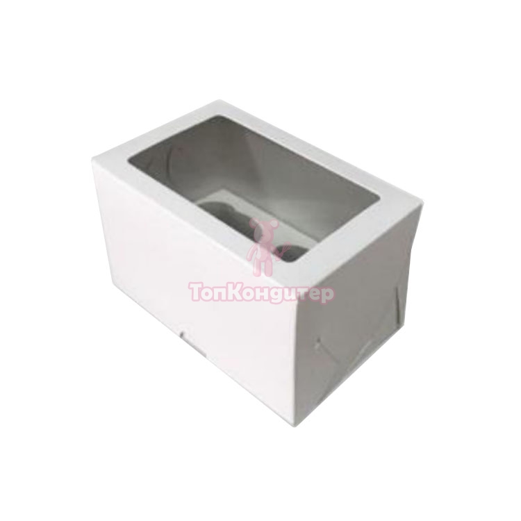 Коробка на 2 капкейка белая