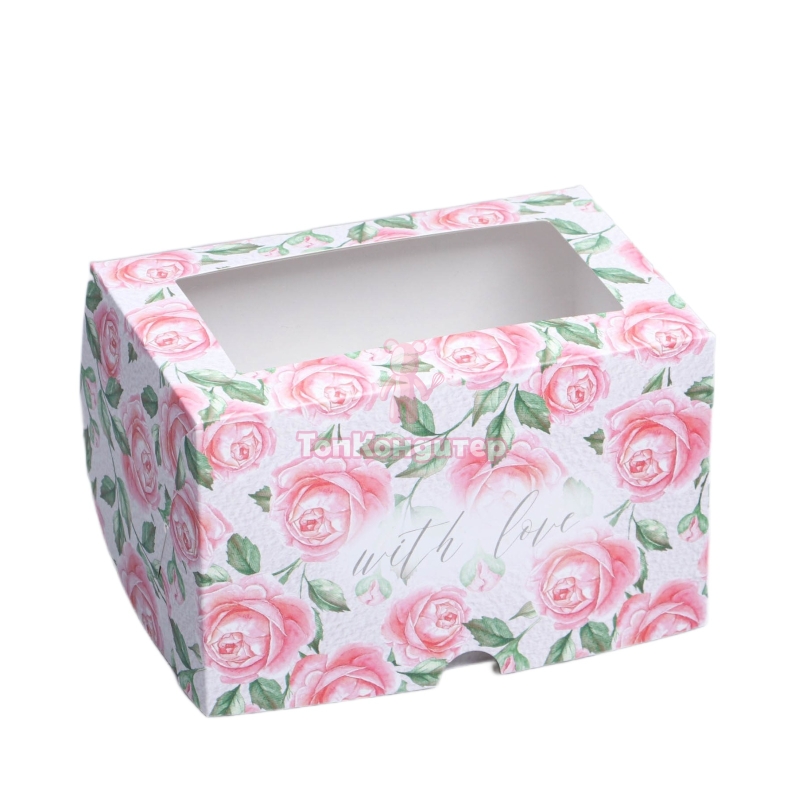 Коробка на 2 капкейка "Для тебя"