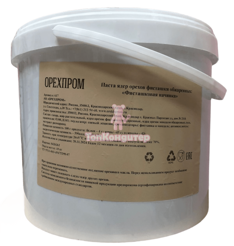 Паста фисташковая десертная Орехпром 617, 10 кг