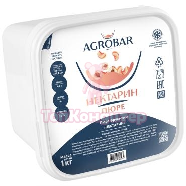 Пюре замороженное "AGROBAR" Нектарин 1 кг