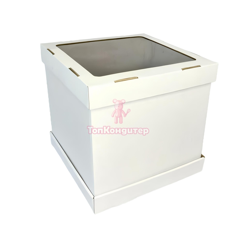 Коробка для торта 26 см*26 см*30 см с окном