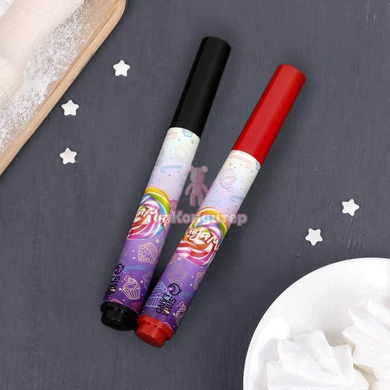 Набор фломастеров с пищевыми красителями 2 цвета