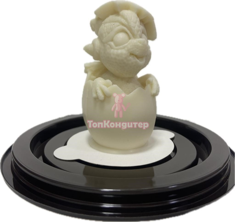 Фигурка из шоколадной глазури Дракон в скорлупе 8см