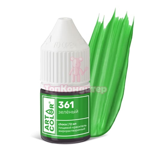 Гелевый жирорастворимый краситель Art Color Choco Зеленый, 15мл