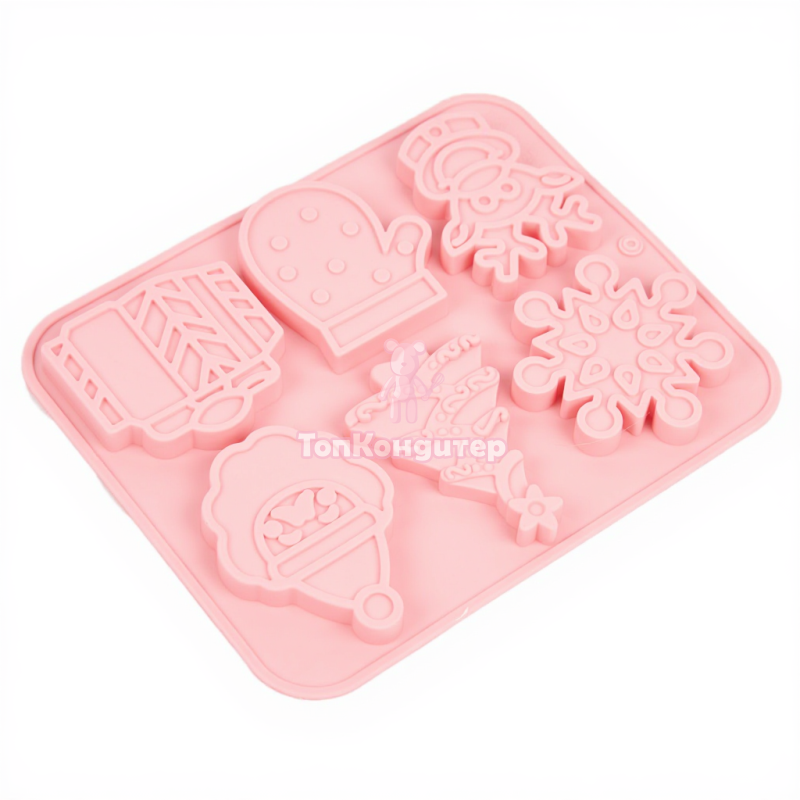 Форма силиконовая «Новогодний набор» 22 см*18 см